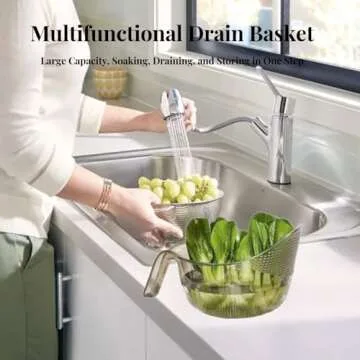 MAOGOOR Rice Washer Strainer Bowl for Easy Cooking