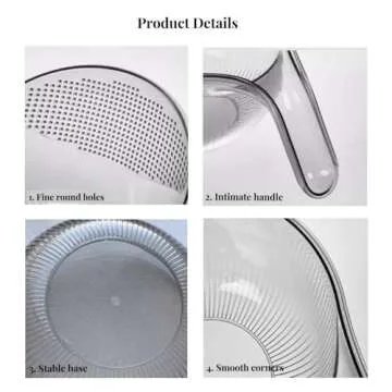MAOGOOR Rice Washer Strainer Bowl for Easy Cooking
