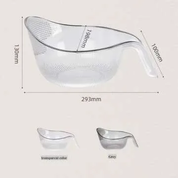 MAOGOOR Rice Washer Strainer Bowl for Easy Cooking