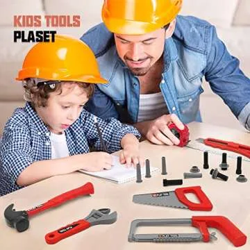 HYRENEE 48-Piece Kids Tool Set with Drill & Toolbox
