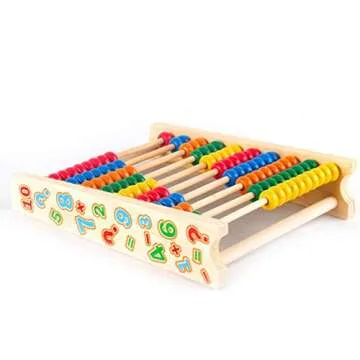 Wooden Abacus Beads Wooden Toys Cognitive Learning Shelf Math Educational Toys,Math Toys for preschoolers