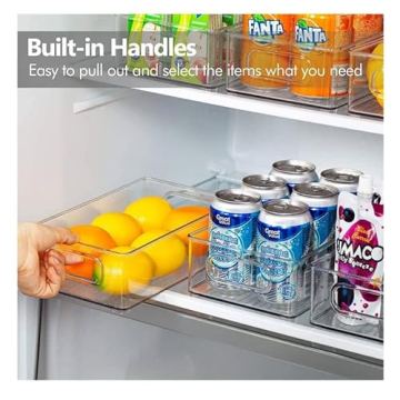 Ecowaare 6 Pack Clear Stackable Storage Bins for Organization