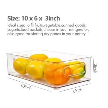 Ecowaare 6 Pack Clear Stackable Storage Bins for Organization