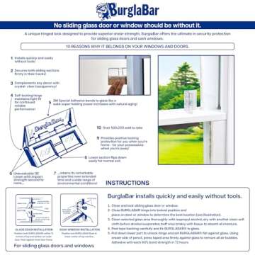 Burglabar Sliding Door Locks - Child Proof Security Solution