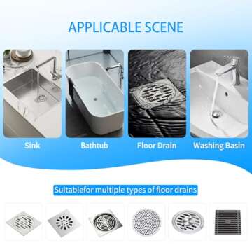 Kearning Disposable Shower Drain Hair Catcher - 50pcs Pack