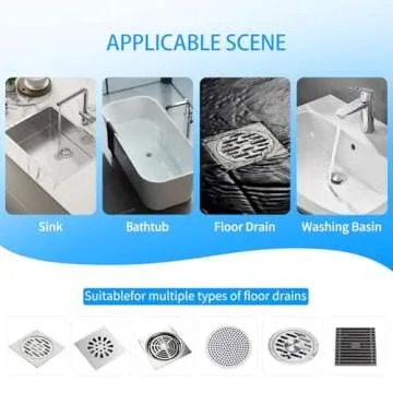 Kearning Disposable Shower Drain Hair Catcher - 50pcs Pack