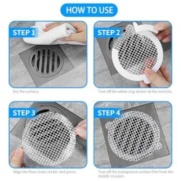 Kearning Disposable Shower Drain Hair Catcher - 50pcs Pack