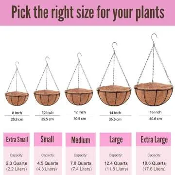 LaLaGreen Hanging Baskets for Plants (3 Pack, 10 Inch) Hanging Planter Outdoor with Coco Liner, Metal Wire Flower Basket Pots Holder Hanger Hook Deck Patio Porch Garden Balcony Outside Decoration