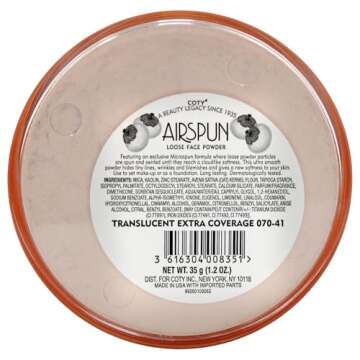 Coty Airspun Face Powder, Translucent Extra Coverage, 2.3 Ounce, Pack of 1