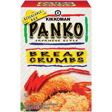 Kikkoman Panko Bread Crumbs - Authentic Japanese Style - 3 x 1 Pound Boxes