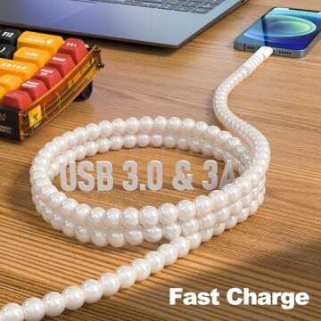 for iPhone Charger Cord USB Cable [MFi Certified] Beaded iPhone Charging Cable Cord for iPhone 14 13...