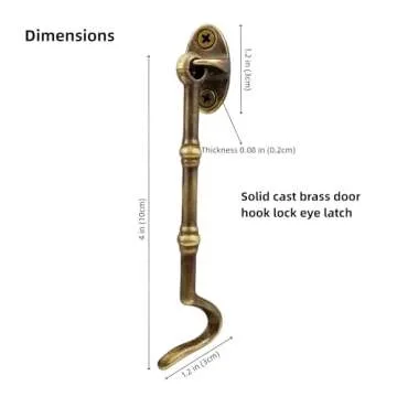 Runningfish Heavy Duty Copper Door Latch gate latches Rustic Design Cabin Hook Latch Door Lock