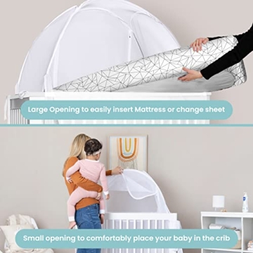Safety Crib Tent for Adventurous Toddlers, Easy Setup