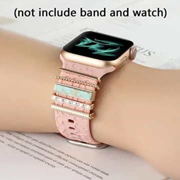 Stylish Boho Turquoise Decorative Rings for Smartwatches