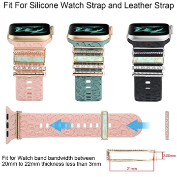 Stylish Boho Turquoise Decorative Rings for Smartwatches