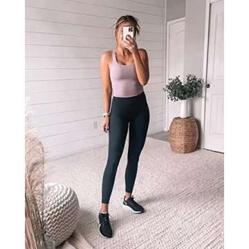 HeyNuts Longline Zeal Sports Bras for Women, Medium Impact Wirefree Yoga Bras Padded Workout Tank Tops Crisscross Back Crop Tops Violet Verbena L