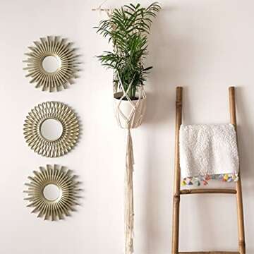 Gold Wall Mirrors Set of 3 – Elegant Home Decor