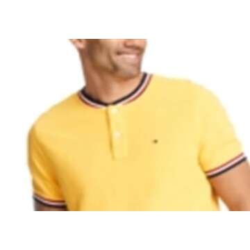 Tommy Hilfiger Men's Short Sleeve Henley Shirt in Custom Fit