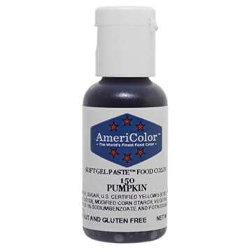 AmeriColor, Pumpkin, 0.75 Ounce Bottle, Soft Gel Paste Food Color