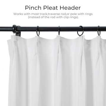 TWOPAGES Elegant Faux Linen Curtain Panel for Windows