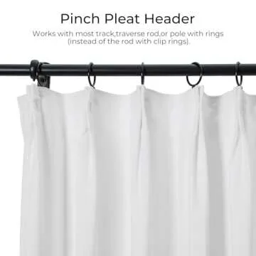 TWOPAGES Elegant Faux Linen Curtain Panel for Windows