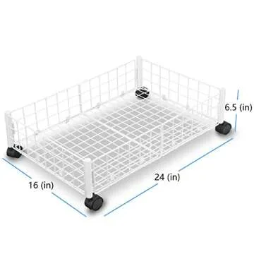 HOUSE AGAIN 2-in-1 Under Bed Storage with Wheels, 2 Pack