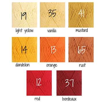 Paris - Mulitple colours Garnstudio DROPS Knitting Aran 100% Cotton Yarn (14 Strong Yellow)