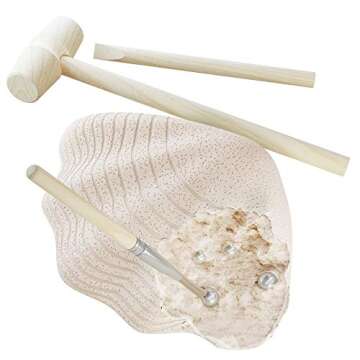 Dan&Darci Real Pearl Mining Kit & Bracelet Making Kit - Dig Up 15 Pearls and Create a Bracelet : Gemstone Dig Kit - Kids Geology Kits for Children of All Ages : Gem Dig Kit - Excavation Kits for Kids