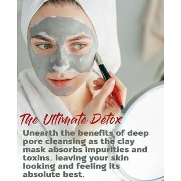 Natural Aztec Clay Mask Kit by Etana for Skincare