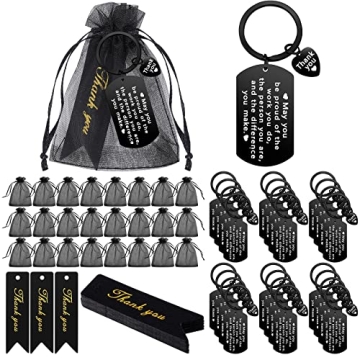 72 Pcs Employee Appreciation Keychains with Bags