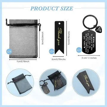 72 Pcs Employee Appreciation Keychains with Bags