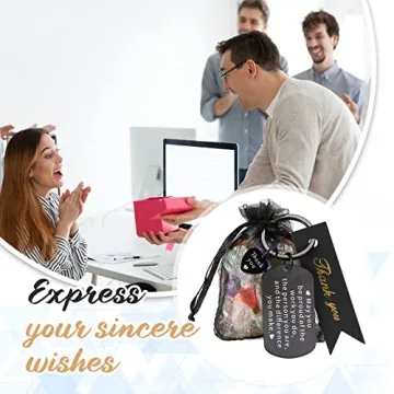 72 Pcs Employee Appreciation Keychains with Bags