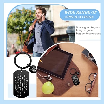 72 Pcs Employee Appreciation Keychains with Bags