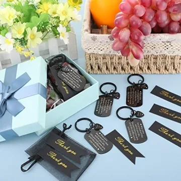 72 Pcs Employee Appreciation Keychains with Bags
