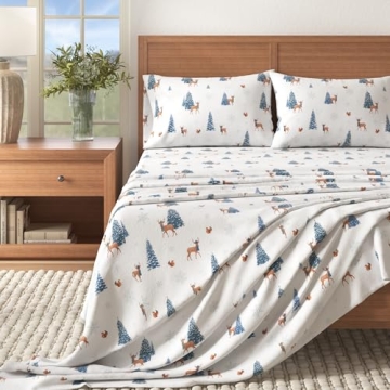 Great Bay Home King Flannel Sheets Perfect for Winter Cozy Nights