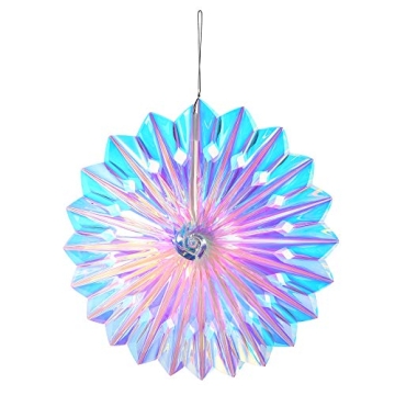 Iridescent Hanging Fans for Party Decor and Weddings