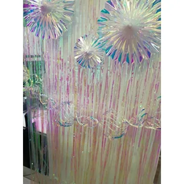 Iridescent Hanging Fans for Party Decor and Weddings
