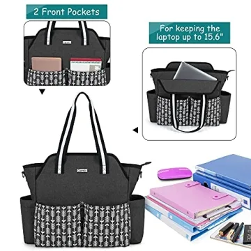 CURMIO Teacher Work Bag with Padded Laptop Sleeve