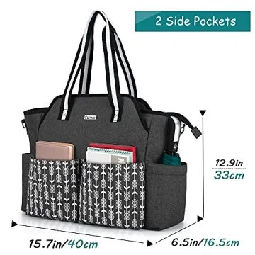 CURMIO Teacher Work Bag with Padded Laptop Sleeve