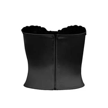 Women Bustier Corset Top Y2K Push Up Crop Tops Strap Tank Top Party Clubwear Bodice Vintage Streetwear (CT-Black,S)