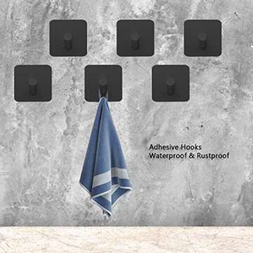 Durable PMMASTO Self Adhesive Hooks for Home Organization