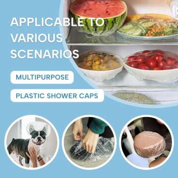 YIZIJIZI 30PCS Disposable Shower Caps, Large Thick Clear Waterproof Shower Cap for Women, large Size 20.5", Home Use, Spa, Hotel and Hair Salon, Clear Shower Caps for Travel