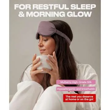 SUNDAYSILKS™ Mulberry Silk Sleep Mask for Perfect Rest