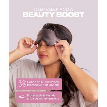 SUNDAYSILKS™ Exclusive Mulberry Silk Sleep Mask | Soft Eye Covers, Blackout Sleeping Mask for Women & Men | Silk Eye Mask for Sleep, Travel, and Relaxation | Antifaz para Dormir [Deep Muave]
