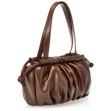 The Drop Women's Shanae Scrunch Bag in Chocolate, Stylish & Functional