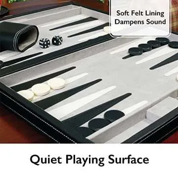 Mainstreet Classics 15-Inch Backgammon Set - Stylish & Travel-Friendly