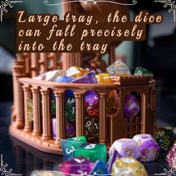 JstFrU DND Dice Tower with Tray for Tabletop Fun