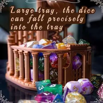 JstFrU DND Dice Tower with Tray for Tabletop Fun