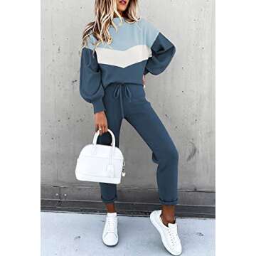 ETCYY NEW Women's 2 Piece Lounge Sets Outfits Long Sleeve Sweatshirt and Sweatpants Sweatsuit