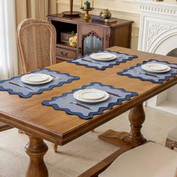 Lyssiatina Placemats Set of 4 - Elegant Cotton Placemats